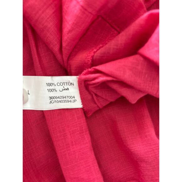 Utsa by Westside Women Large Fuschia Floral Embroidered Boho Peasant Blouse Tops - Picture 4 of 13